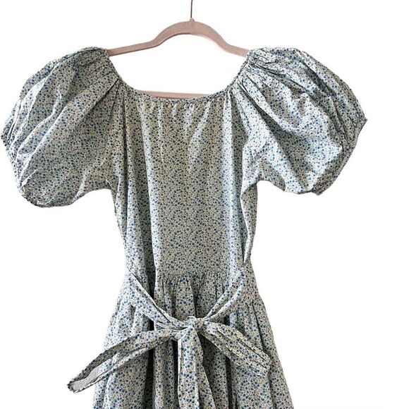 Loveshackfancy Floral Lais Celebration 100% Cotton Poplin Midi Dress sz 0 - Picture 6 of 7